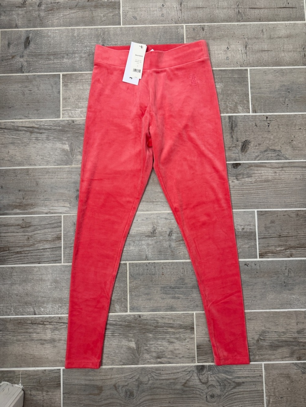 Juicy Couture Coral Velour Track Leggings